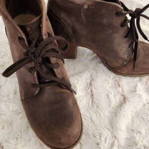 Clarks Dark Brown Heeled Boots
